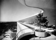 Paimion parantolan kattoterassi 1930-luvulla. Kuva Gustaf Welin, Alvar Aalto -museo.