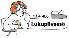 Lukupilvessä-tapahtuman tunnus. Grafiikka: Saala Erlo, Espoon kaupunginkirjasto