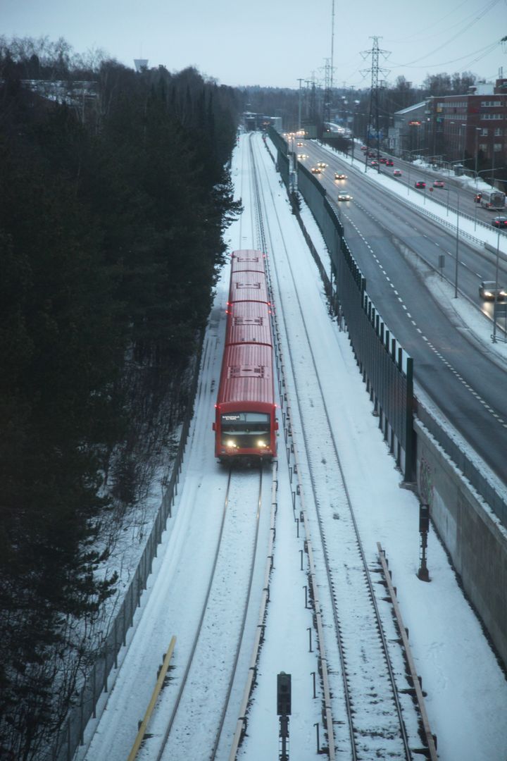 Koeajojuna lähestymässä Herttoniemeä sunnuntaina.