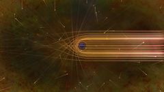 Kuvassa taitelijan näkemys valon liikkeestä mustan aukon läheisyydessä. Kuvassa näkyvä varjo on seurausta gravitaation aiheuttamasta valon taipumisesta sekä valon katoamisesta tapahtumahorisonttiin. Kuva: Nicolle R. Fuller/NSF