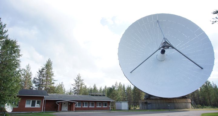 SGO:n 1.9.2023 vihittävä LappiSat avaruusteknologiakeskus on osittain rakennettu Sodankylän EISCAT-tutka-aseman tiloihin. Kuva Oulun yliopisto