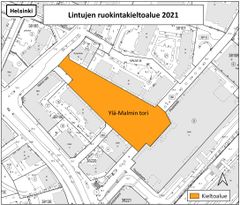 Lintujen ruokintakieltoalue: Ylä-Malmin tori