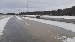 Översvämningsvatten på vägarna i Nyland