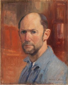 Werner von Hausen: Självporträtt, 1910-1925, olja på duk, fäst på skiva, 49 x 40 cm, Finlands nationalgalleri. Bild: Finlands nationalgalleri.