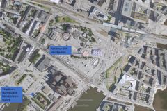 Nykyisen DIY-skeittipuiston ja tulevan väliaikaisen skeittipaikan sijainti kartalla.