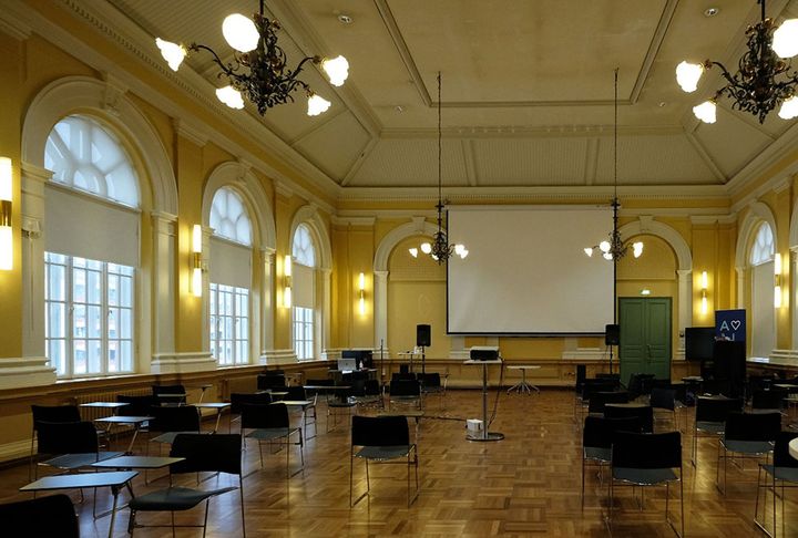 Festsalen i huvudbyggnadens andra våning.