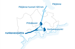 Vettä kahdelta vedenpuhdistuslaitokselta (kuva: HSY)