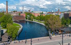 Kuusi suurinta kaupunkia ovat koti yli 1,8 miljoonalle suomalaiselle. Kuva Tampereelta, kuvaaja: Skyfox Marko Kallio.