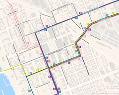 Avvikande rutter för busstrafiken.