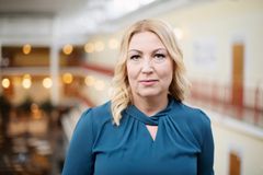 Ruotsin suurimman opettajajärjestön Lärarförbundetin puheenjohtaja Johanna Jaara Åstrand.