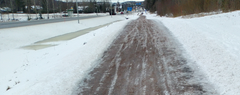 Harjahiekoitus-menetelmä vt 10 viereisellä kävely- ja pyöräilyväylällä