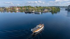 S/s Saimaa on nähtävillä Riihisaaressa Olavinlinnan kupeessa. Kuva: Jussi Kirmanen, Riihisaari - Savonlinnan museo