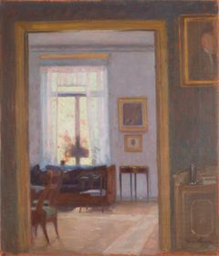 Werner von Hausen: Manor house interior II (Mukkula), 1922, oil on canvas, 62, 5 x 53,5 cm. Lahti Museum of Visual Arts Malva. Photo: Karoliina Redsven / Malva.