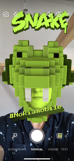 Ikoninen Matopeli on nyt pelattavissa Facebookin AR-kameralla.