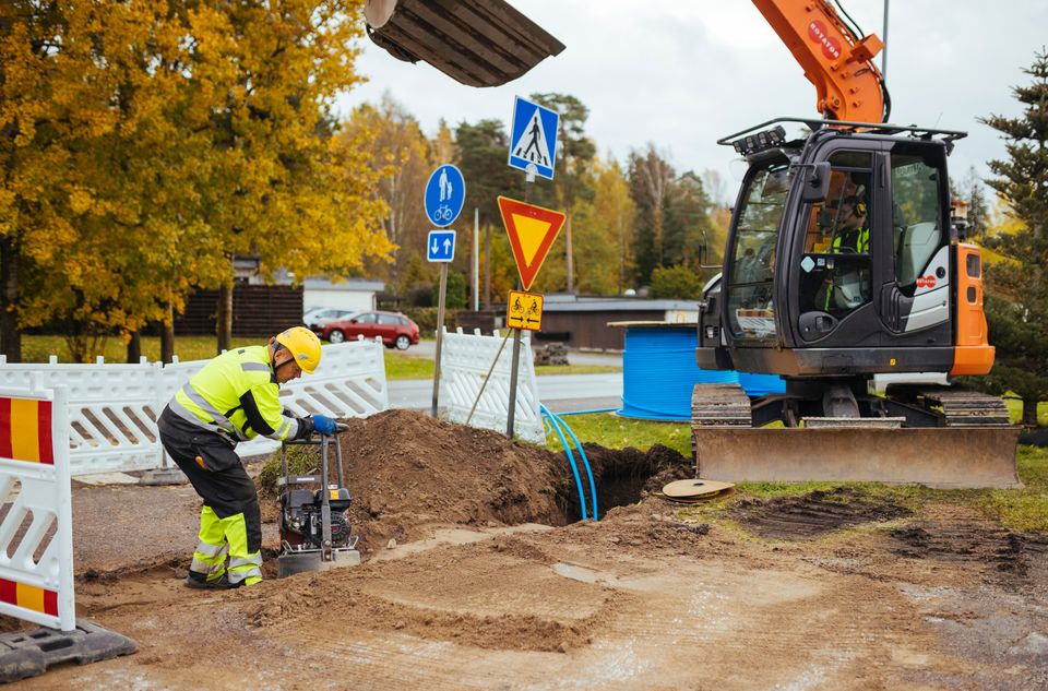 Valokuitunen-työmaa