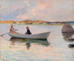 Albert Edelfelt: Tyttöjä veneessä (1886). Kansallisgalleria / Ateneumin taidemuseo. Kuva: Kansallisgalleria / Jenni Nurminen.