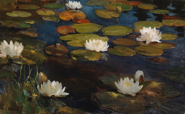 Albert Edelfelt: Water Lilies, Study for the Youth and a Mermaid (1896). Finnish National Gallery / Ateneum Art Museum. Photo: Finnish National Gallery / Jenni Nurminen.