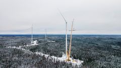 Pajuperänkankaan tuulivoimapuisto Haapajärvellä. Kuva: Infinergies Finland Oy / Timo Heikkala