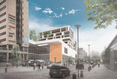 Vision för planområdet. Esbo centrum. Bild: Stadsplaneringcentralen.