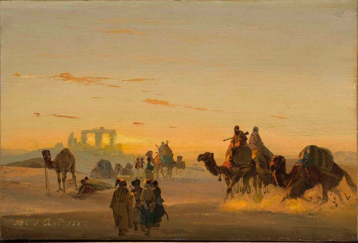 Ippolito Caffi (1809–1866): Egypten : Nära Kafr-Zayat. 1843. Fondazione Musei Civici di Venezia. Galleria Internazionale d’Arte Moderna di Ca’ Pesaro.  2017 © Photo Archive - Fondazione Musei Civici di Venezia