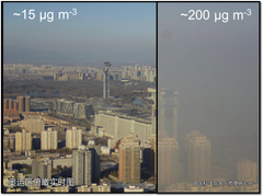 Kahdessa rinnakkaistutkimuksessa tutkittiin Peking keskustan saastesumua uusimpien huippututkimusvälineiden avulla. Kuva: the Institute of Atmospheric Physics Chinese Academy of Sciences
