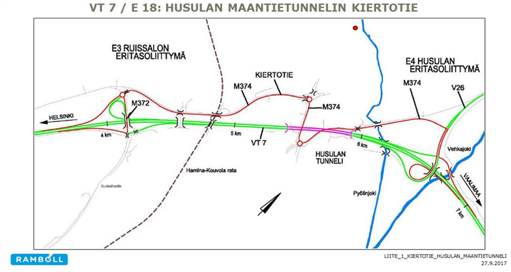 Husulan maantietunnelin kiertotie