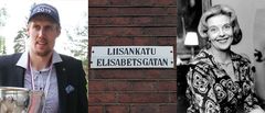 Kuva: Suomen jääkiekkoliitto (Marko Anttila), Niina Niskanen (Liisankadun katukyltti) ja Wikimedia Commons (Regina Linnanheimo)