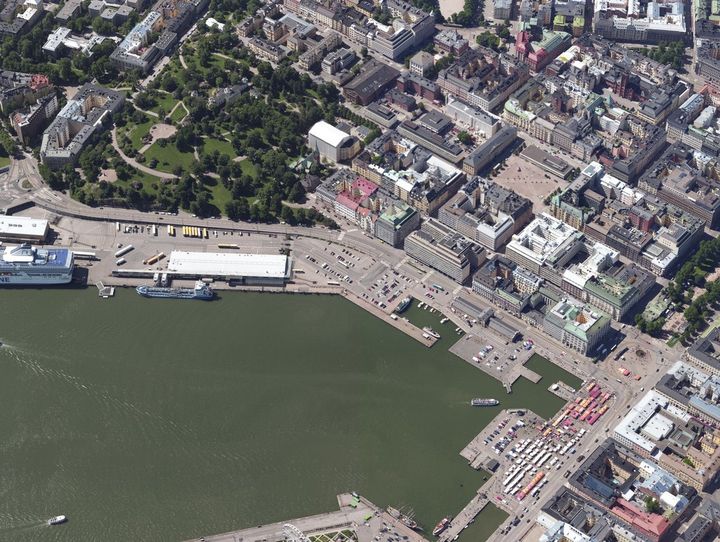Ilmakuva Eteläsatamasta. Kuva: Helsingin kaupunki.