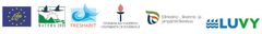 Samarbetsparternas logotyper: EU Life, Natura 2000, Freshabit, Jyväskylä universitet, Närings-, trafik- och miljöcentralen, Västra Nylands vatten och miljö rf