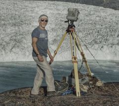 Kuva Grönlannista, kuvassa Alun Hubbard; kuva Alun Hubbard