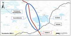 Karttakuva suunnittelualueesta.