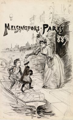 Albert Edelfelt: Kansikuva taidejulkaisuun "Helsingfors - Paris 1889" (1889). Finnish National Gallery /  Ateneum Art Museum, Hjalmar Linder Donation. Photo: Finnish National Gallery / Hannu Pakarinen.