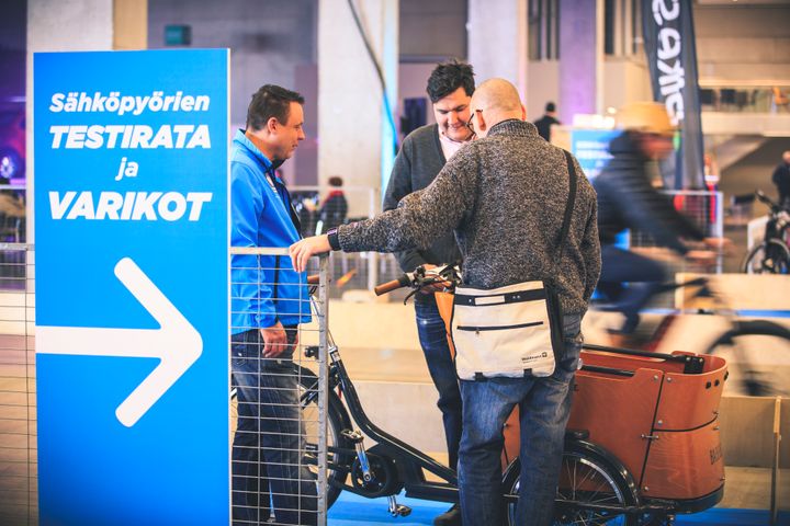 Sähköavusteinen tavarapyörä helpottaa arkea. Kuva: GoExpo 2018, Messukeskus