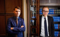 Kansanedustajat Heikki Autto ja Matias Marttinen. Kuvaaja: Mikko Mäntyniemi.