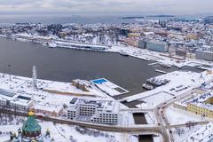 Uutta arkkitehtuuri- ja designmuseota kaavaillaan Helsingin Etelärantaan. Kuva: Ilmakuvaus Ruohonen.