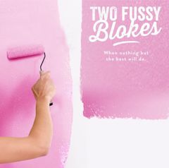 Two Fussy Blokes Mini Rolleri pyörii pehmeästi ja vapaasti ja se tekee maalaamisesta miellyttävää, nopeaa ja helppoa. Kuva on vapaasti julkaistavissa.