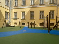 The pupils in Lviv Public School 62 had no nice place to go to during breaks. Thanks to the Joy of Play project, the children now have a beautiful courtyard where they can run, jump, swing and play freely and safely together.