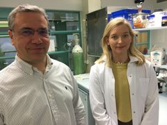 Professori Timo Repo ja tohtorikoulutettava Eeva Heliövaara ovat Angewandte Chemie-tiedelehdessä julkaistun artikkelin kirjoittajia