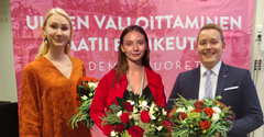 Pinja Perholehto, Viivu Seila ja Kimi Uosukainen. /Demarinuoret