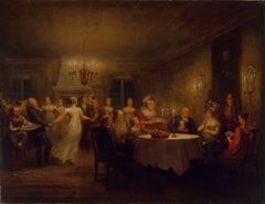 Alexander Lauréus: Party at the Parsonage (1815). Finnish National Gallery / Ateneum Art Museum, Friends of Ateneum Collection. Photo: Finnish National Gallery / Janne Mäkinen.