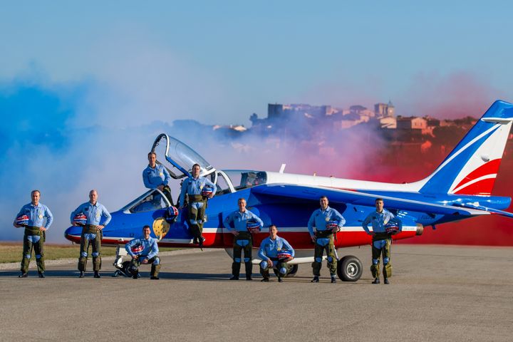 Patrouille de Francen ohjaajat lentonäytöskaudella 2021. Kuva: Patrouille de France