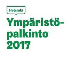 Ympäristöpalkinnon tunnus on uudistettu vastaamaan Helsingin kaupungin uutta ilmettä.