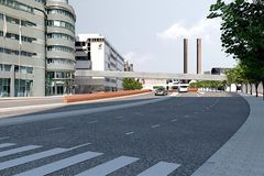 Havainnekuva Sörnäistentunnelin suuaukolta Sörnäisten rantatieltä / Lindroos Architects ja Sitowise