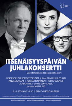 Itsenäisyyspäivän juhlakonsertti Espoo Metro Areenalla 6.12.2018.