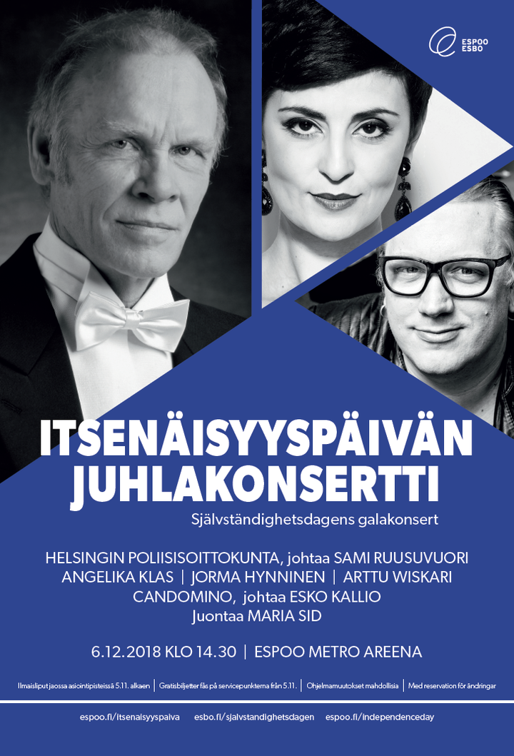 Itsenäisyyspäivän juhlakonsertti Espoo Metro Areenalla 6.12.2018.