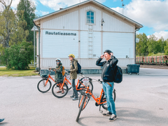 Polkupyörän saa käyttöön Vilppulan asemalta ennakkovarauksen jälkeen. Kuva: Laura Paronen, Visit Tampere