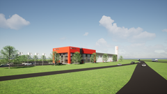 Lapti rakentaa Meltexille kolmikerroksisen toimitilan Zatelliitin alueelle Kempeleeseen. Havainnekuva Arkkitehtisuunnittelu Niskanen Oy