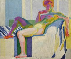 František Kupka: Ytor av färg, Stor nakenfigur (1909–1910). Solomon R. Guggenheim Museum, New York. © ADAGP, Paris.