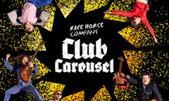 Race Horse Companys nutidscirkusklubb Club Carousel förenar experimentell elektroakustisk livemusik med imponerande akrobatik. Bild: Antti Suniala.