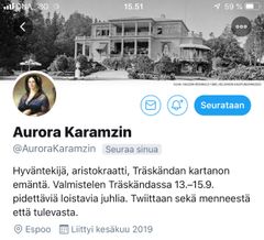 Aurora Karamzinin Twitter-tili